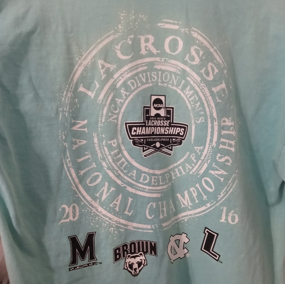 Blue 84 NCAA Men's LaCrosse Championship 2016 long sleeve Sea green T shirt LG